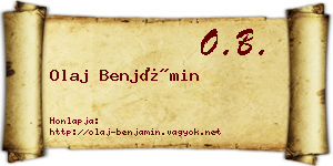 Olaj Benjámin névjegykártya