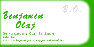 benjamin olaj business card